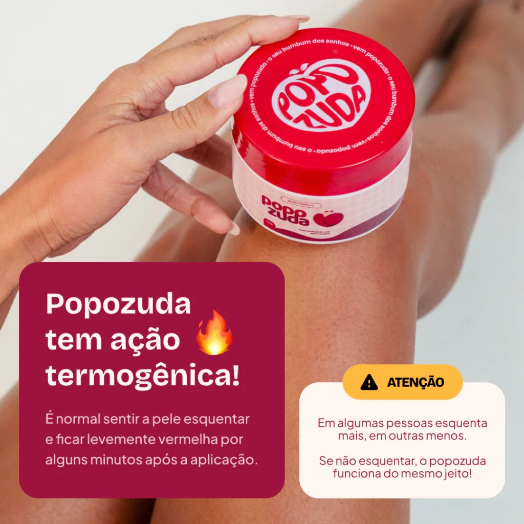 Popozuda Creme Corporal Termoativo para Estrias e Celulite 200g | Efeito Aquecimento