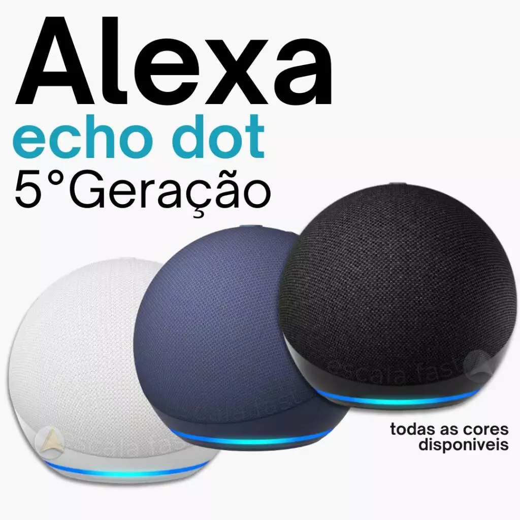 Novo Alto-Falante Inteligente Alexa Echo Dot De 5a Geração